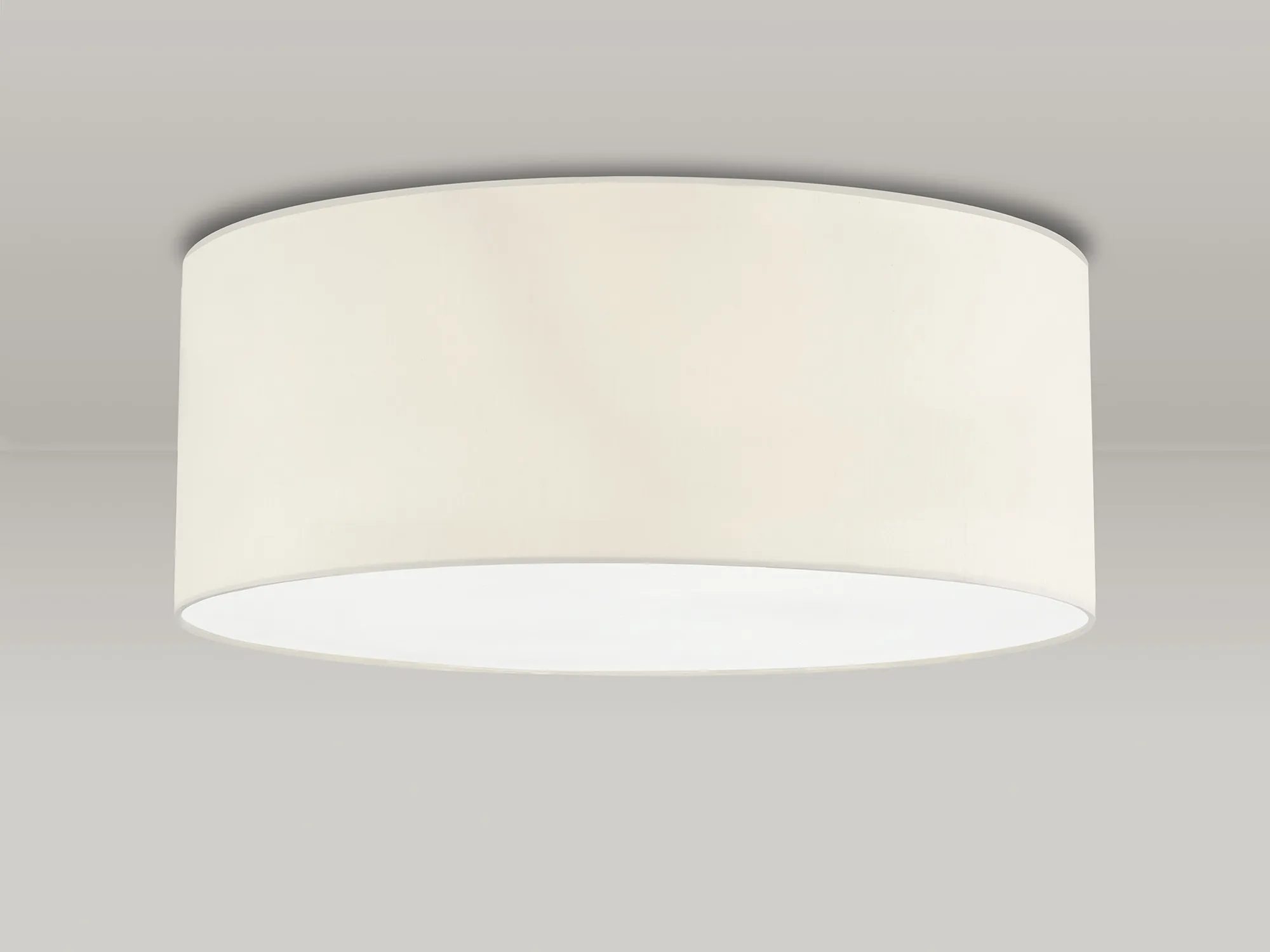 Baymont 60cm Flush 3 Light Ivory Pearl, Frosted Diffuser DK0612  Deco Baymont WH IV